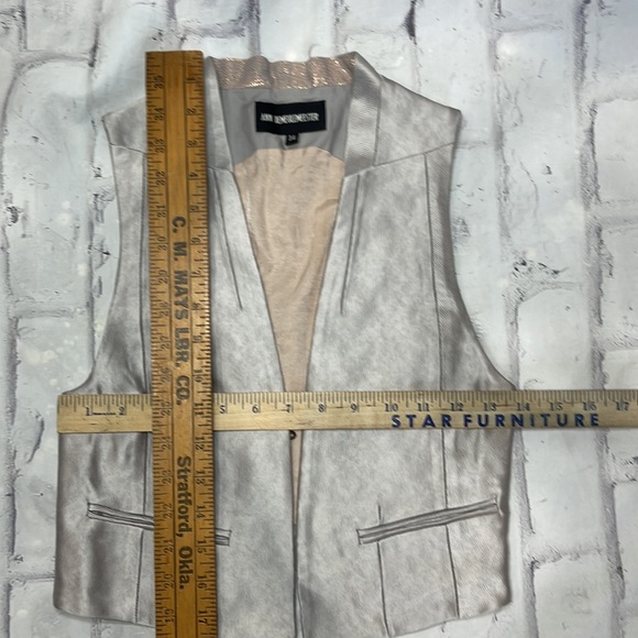 Ann Demeulemeester Waistcoat Vest Silver Shimmer Spring Ring Clasp Chain Closure - Picture 10 of 10